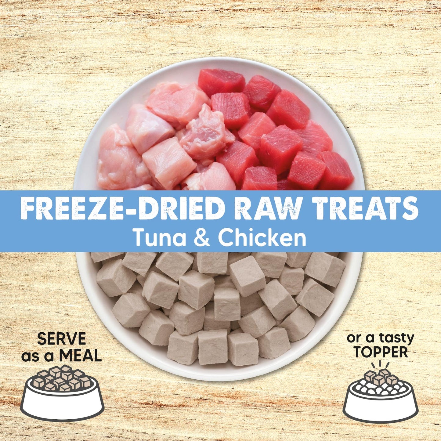 Freeze-Dried Raw Treats - Cubetti di tonno e pollo