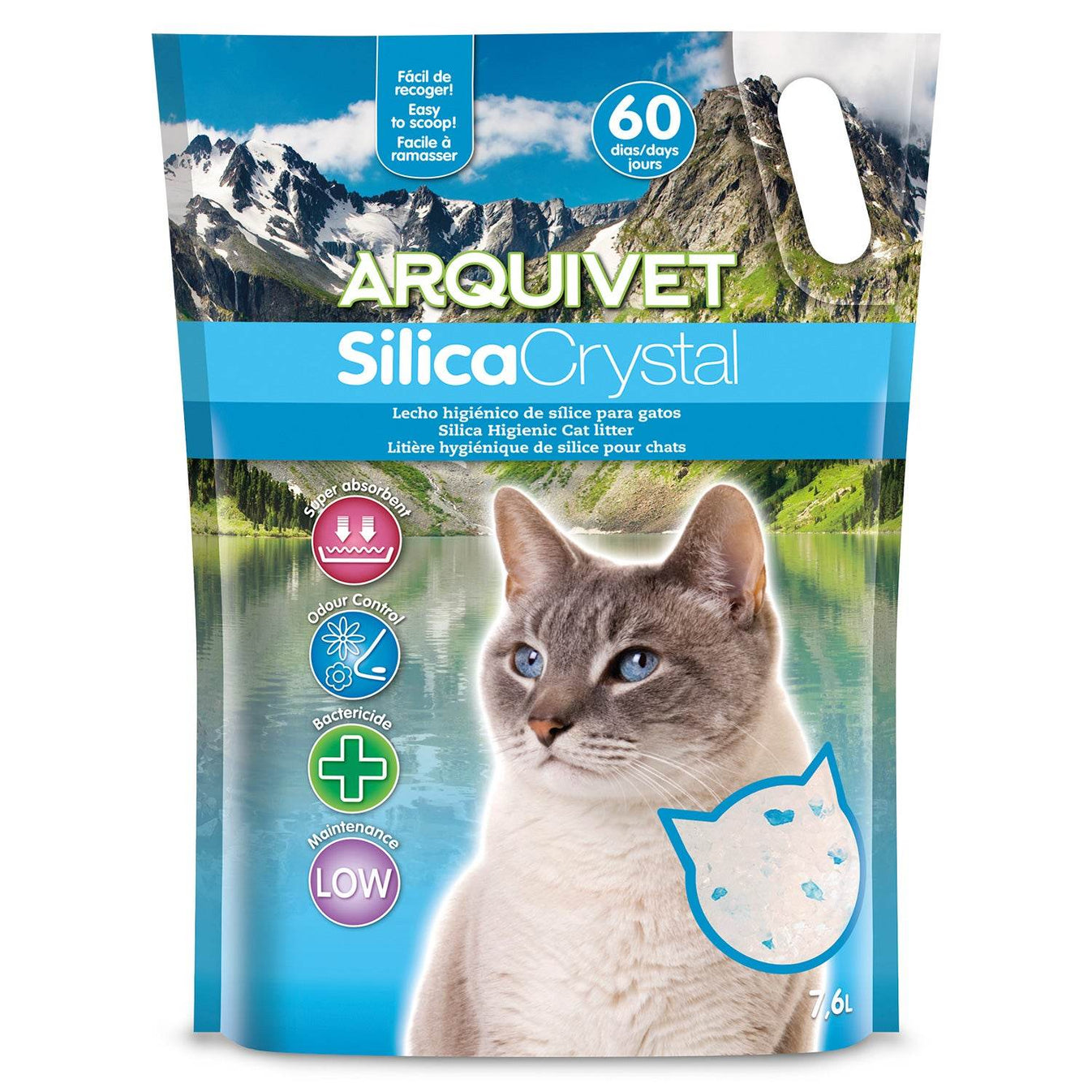 Lecho higiénico de arena de sílice para gatos - Arquivet