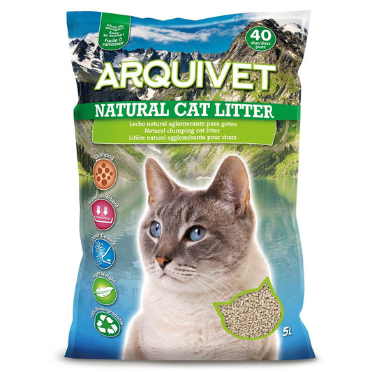 Natural Cat Litter -Lecho natural aglomerante para gatos - Arquivet