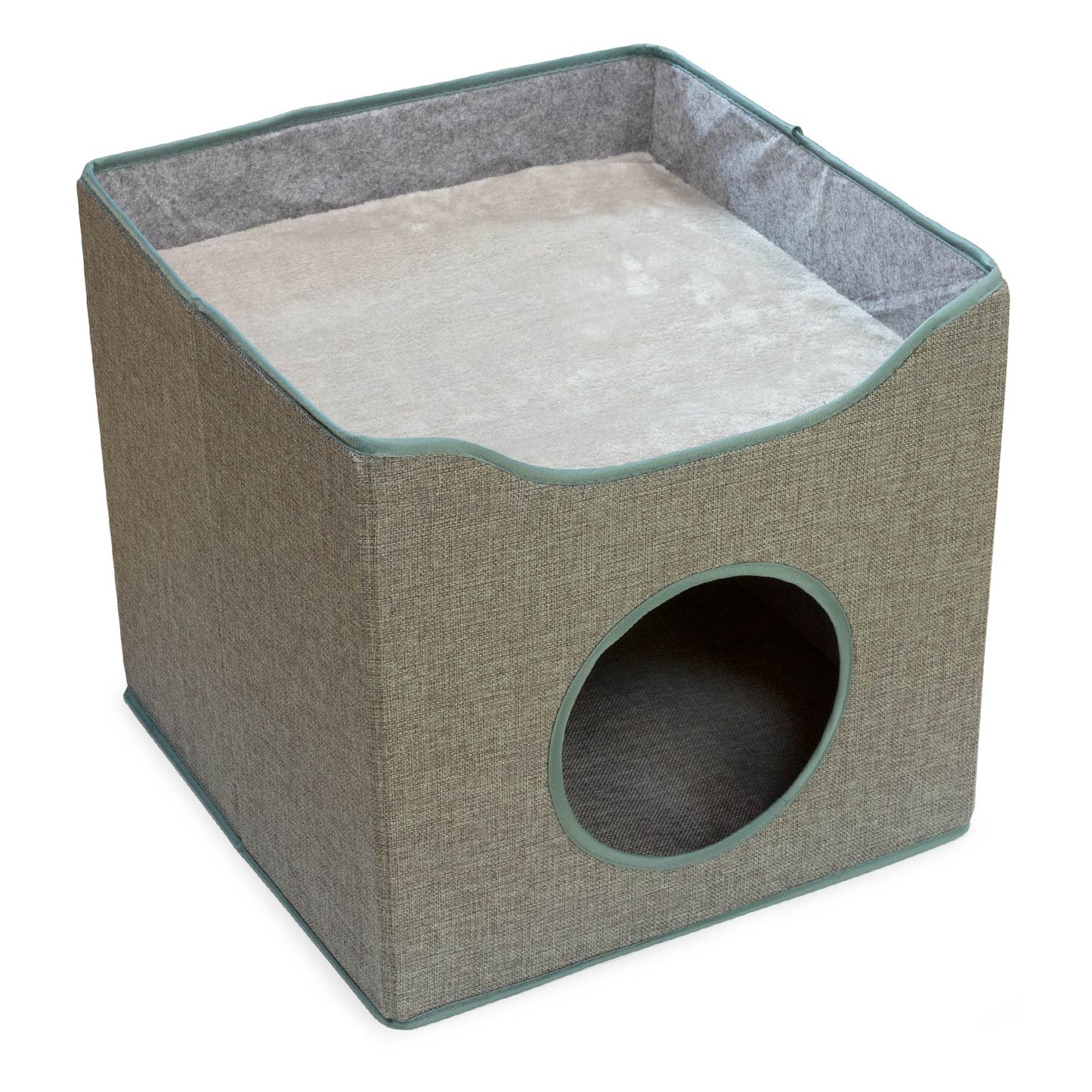 Cueva con rascador "Yakson" - 39 x 39 x 38 cm