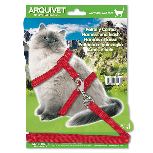 Petral y correa Classic para gatos - 35-44 cm - Arquivet