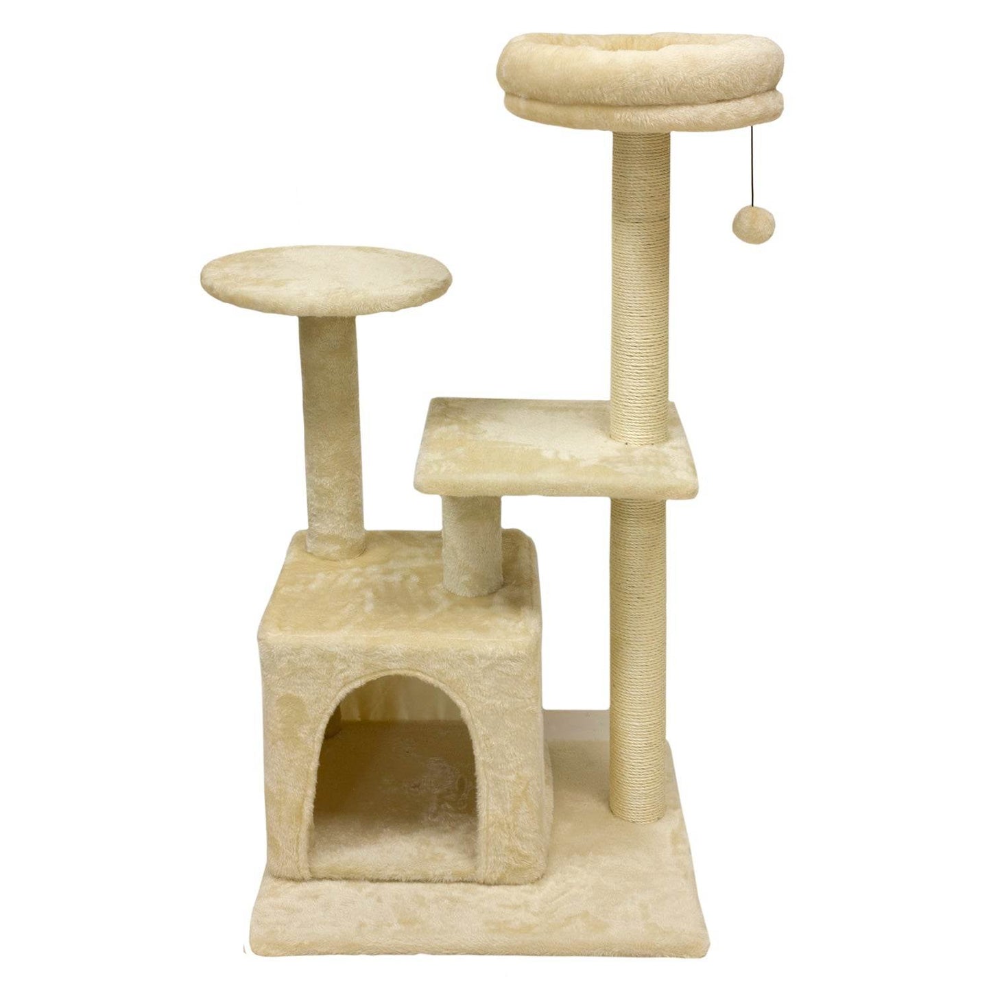 Árbol - Rascador con cama extraíble “Nude” - 49 x 40 x 97 cm - Arquivet
