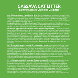 Areia aglomerante de Mandioca para gatos - Cassava Cat Litter