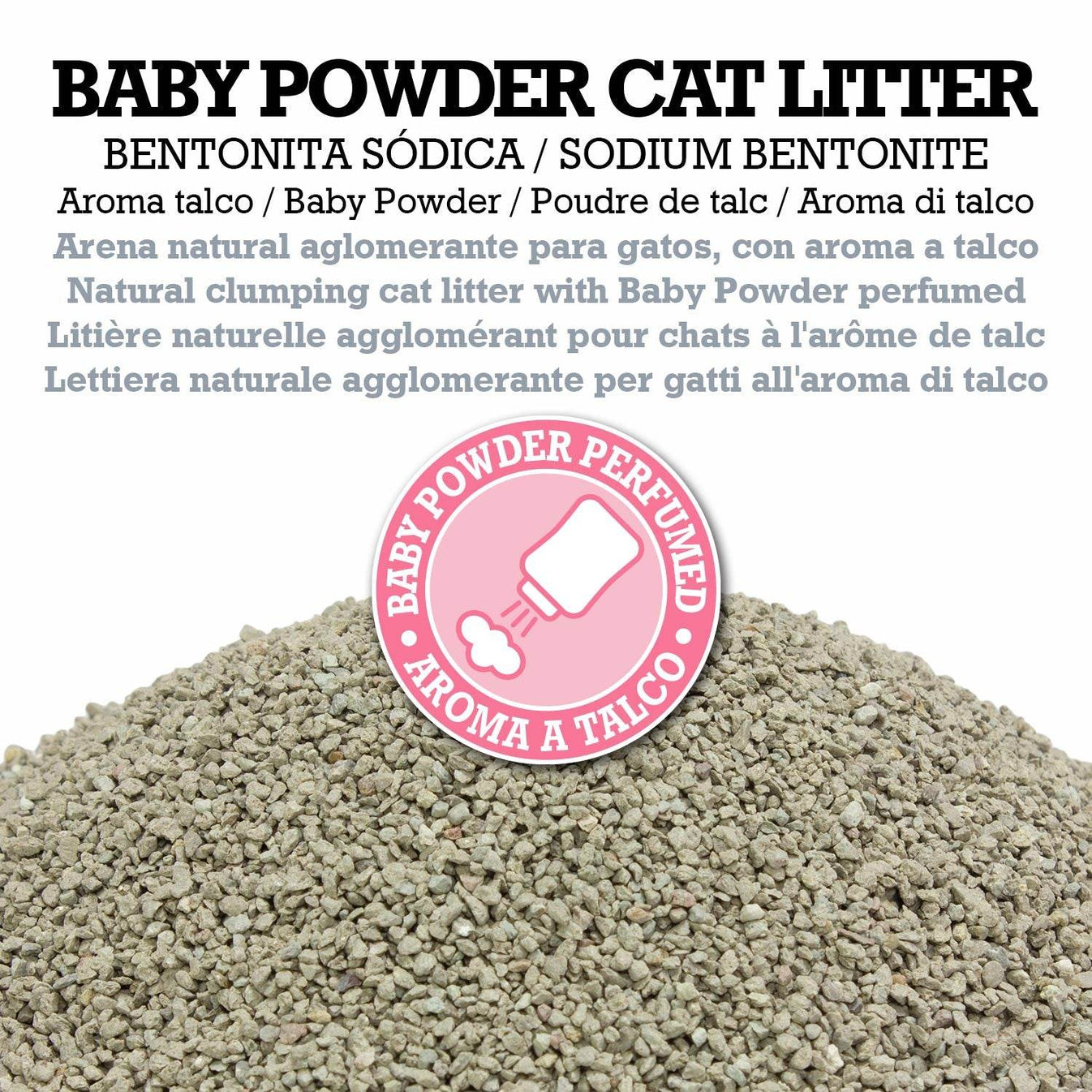 Baby Powder Cat Litter - Bentonita aroma a Talco - Arquivet