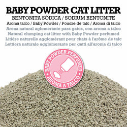 Baby Powder Cat Litter - Bentonita aroma a Talco - Arquivet