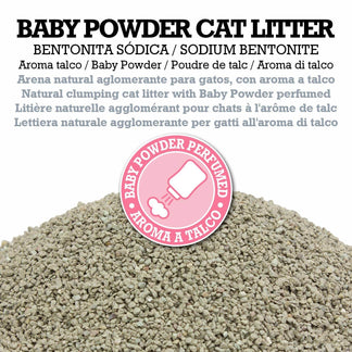 Baby Powder Cat Litter - Bentonita aroma a Talco - Arquivet