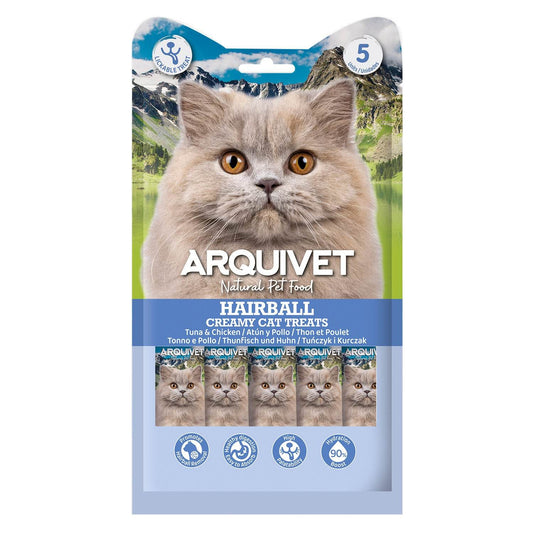 Snack cremoso de atún y pollo - HAIRBALL - Arquivet