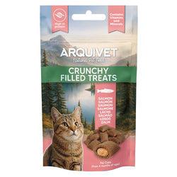 Crunchy Filled Treats de Salmón - Snacks crujientes para Gato 40g.