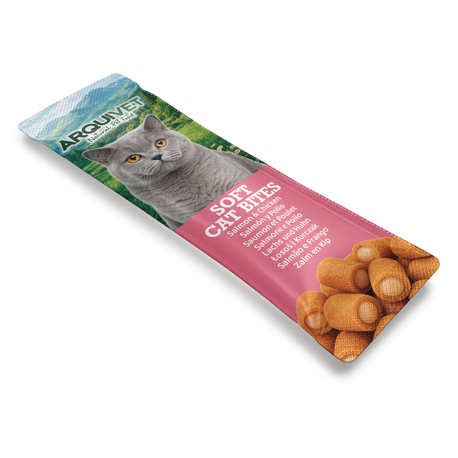 Soft Cat Bites - Salmón y Pollo (3 sobres de 10 g)