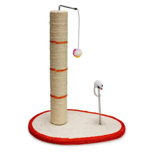 Rascador poste con rata y bola - 30 x 40 x 46 cm - Arquivet