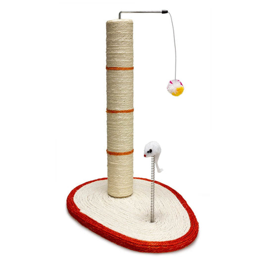 Rascador poste con rata y bola - 30 x 40 x 46 cm - Arquivet