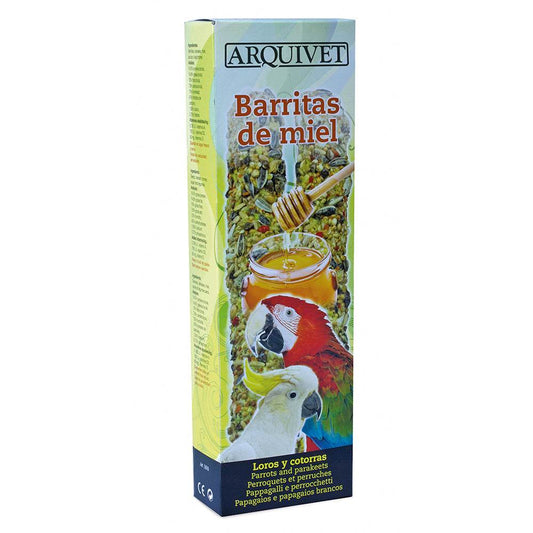 Barritas de miel para loros y cotorras 150 gr - Arquivet