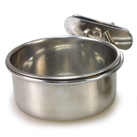 Comedero inoxidable loro con palomita - Arquivet