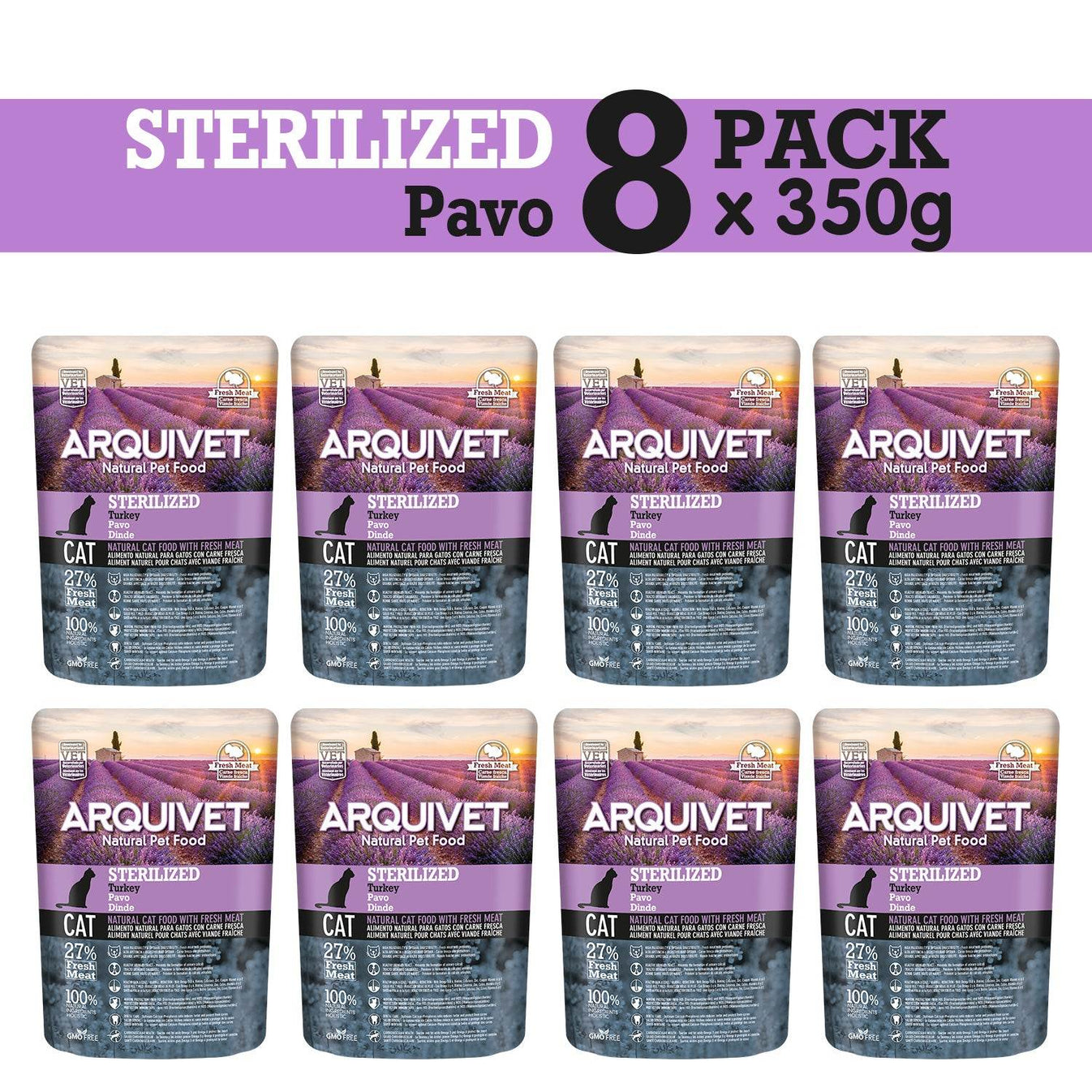Pienso Super Premium de pavo para gatos esterilizados (Carne fresca) - Arquivet