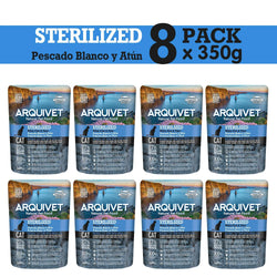 Pienso Super Premium de pescado blanco y atún para gatos esterilizados (Carne fresca) - Arquivet