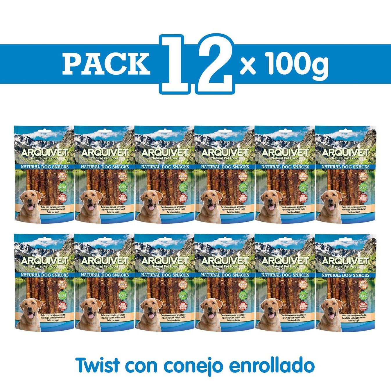 Twist de conejo enrollado - 13 cm - Arquivet