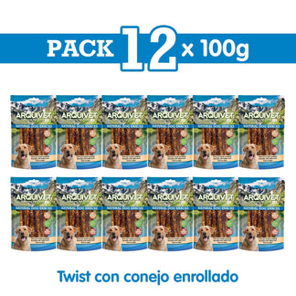 Twist de conejo enrollado - 13 cm - Arquivet