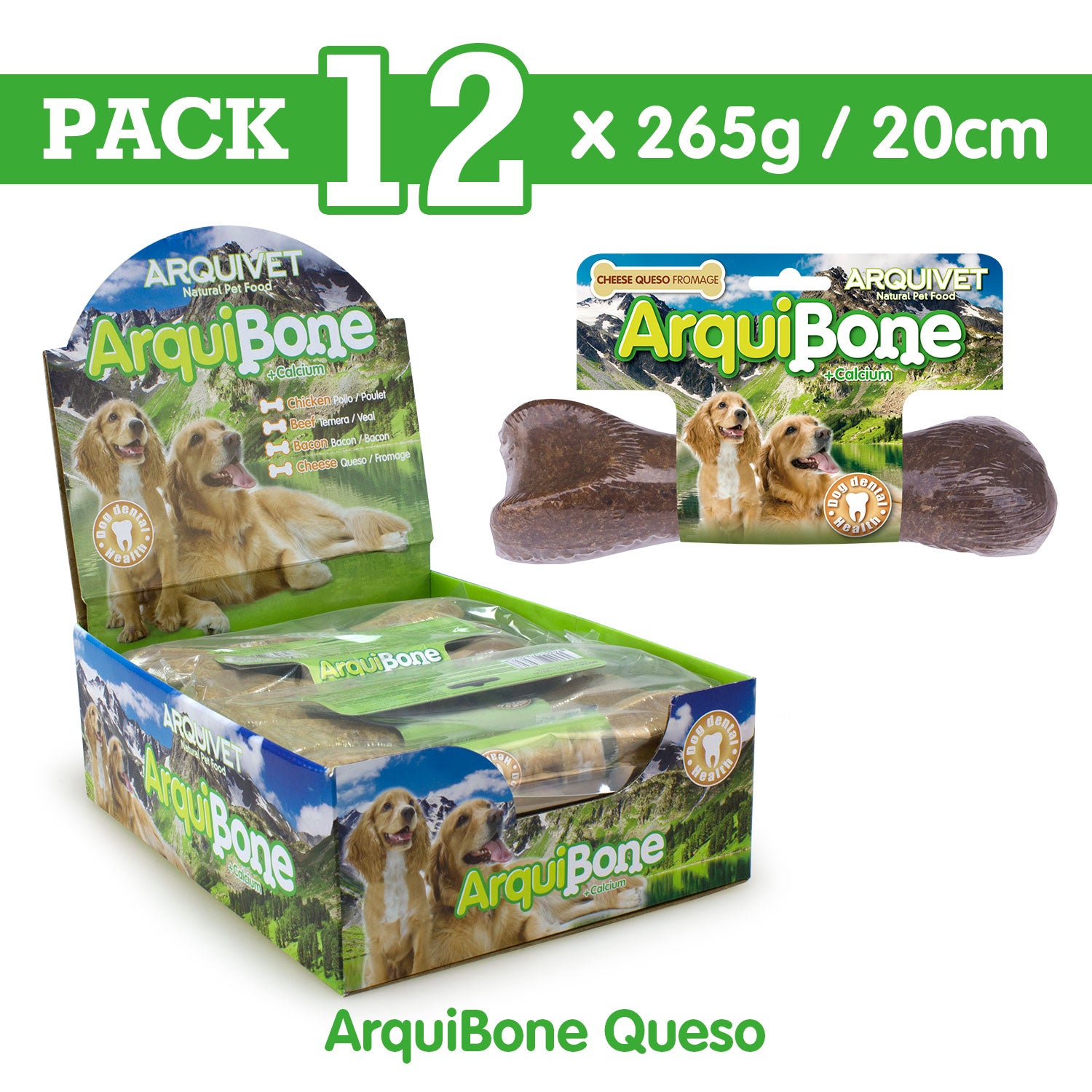 PACK 12 unidades Arquibone Queso 20 cm - 265 g