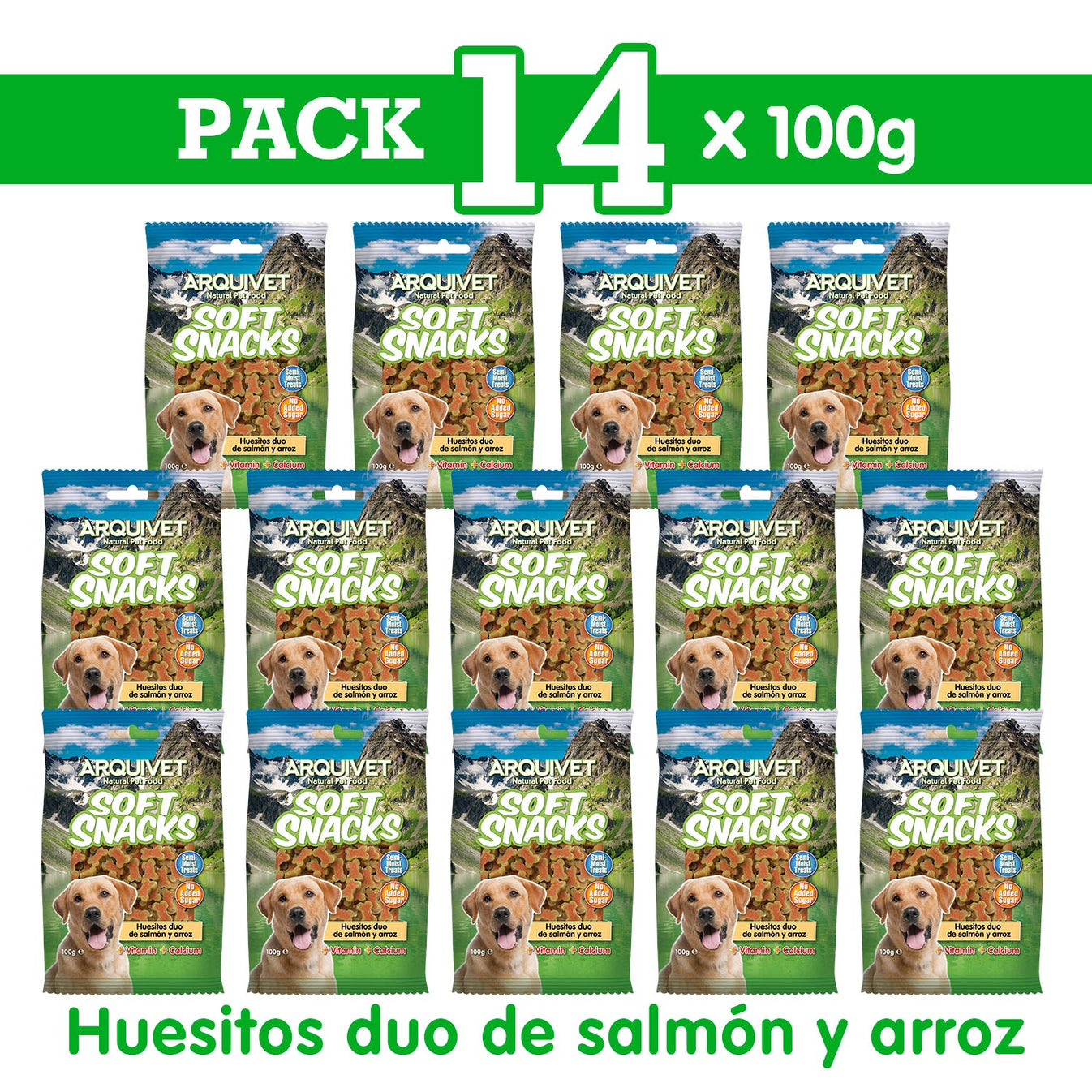 Huesitos duo de salmón y arroz - Soft Snacks