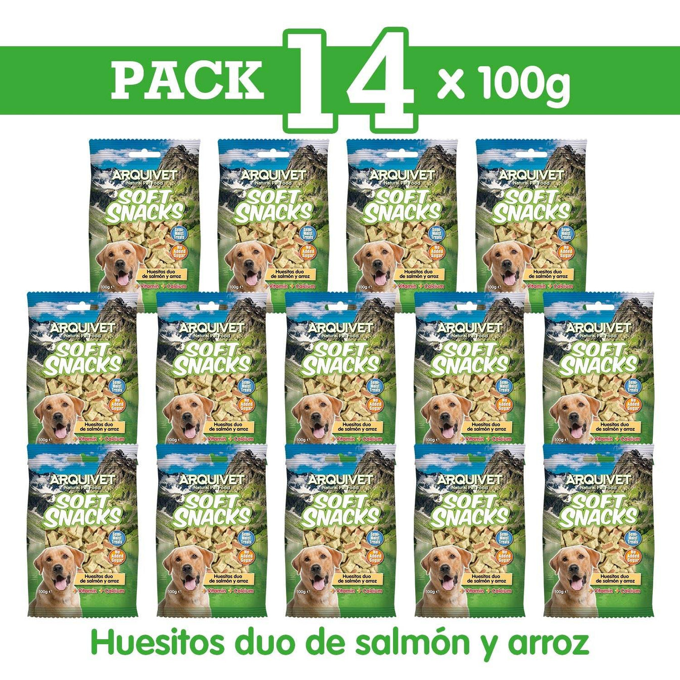 Soft Snacks - Huesitos duo de salmón y arroz - Arquivet