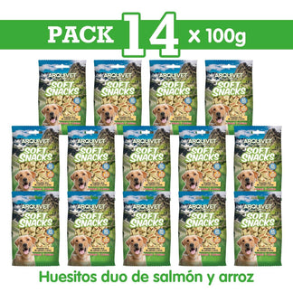 Soft Snacks - Huesitos duo de salmón y arroz - Arquivet