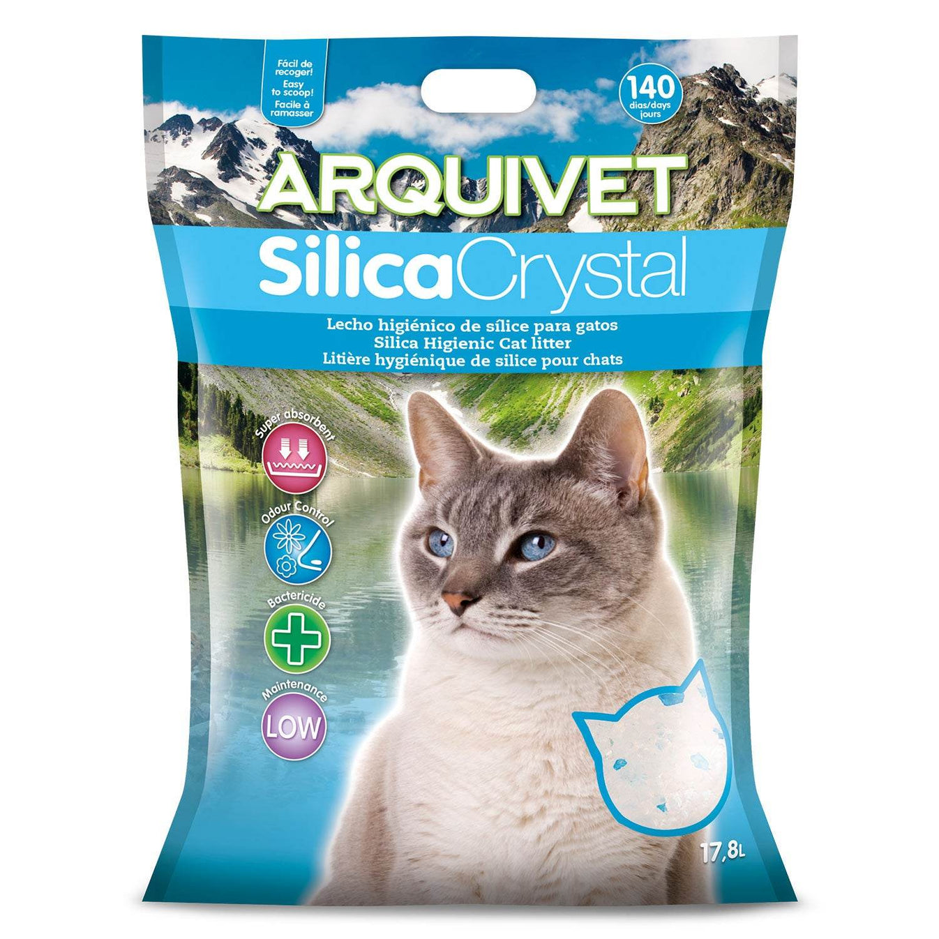 Lecho higiénico de arena de sílice para gatos - Arquivet