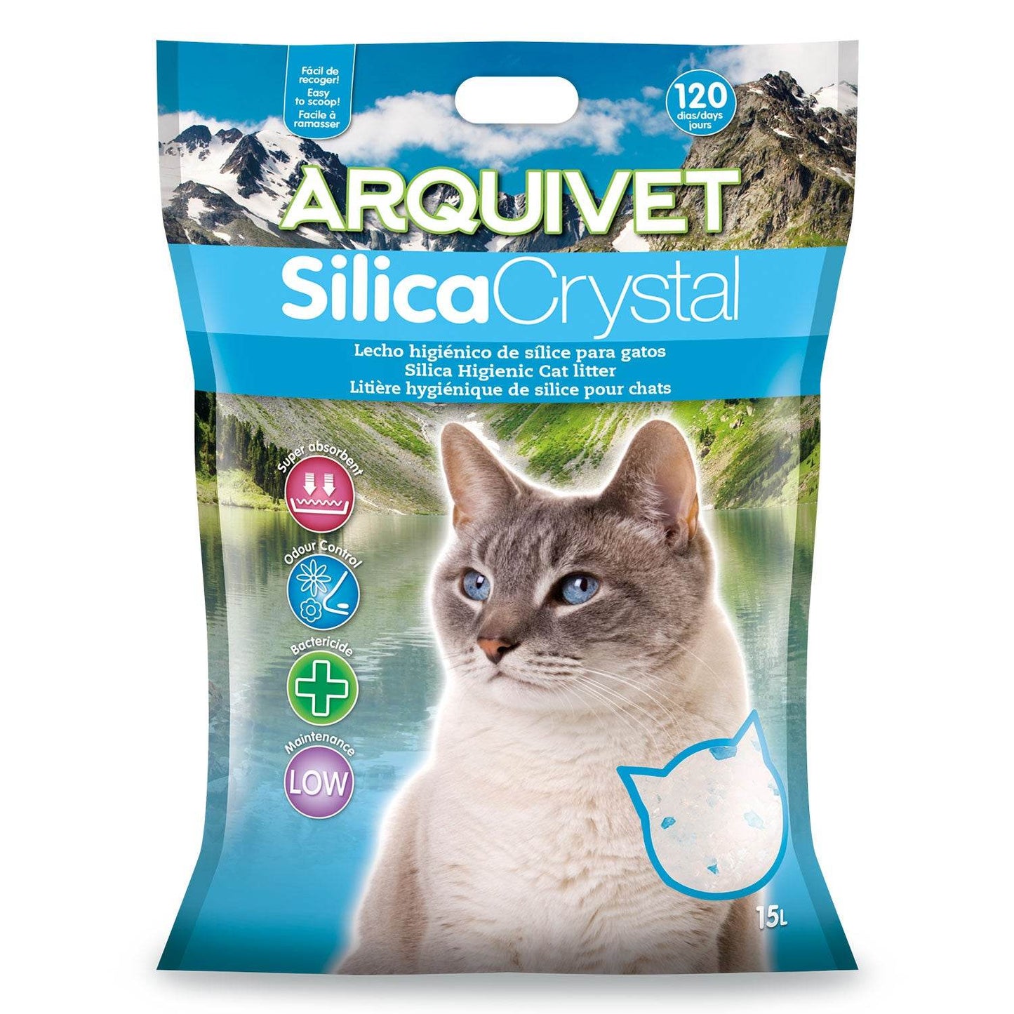 Lecho higiénico de arena de sílice para gatos - Arquivet