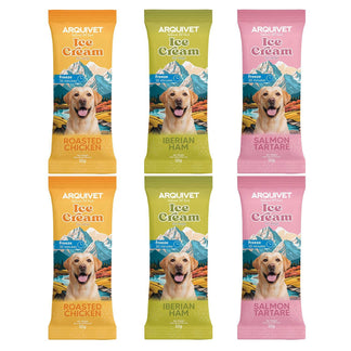 Pack de 6 Helados para perros - multisabor - Arquivet