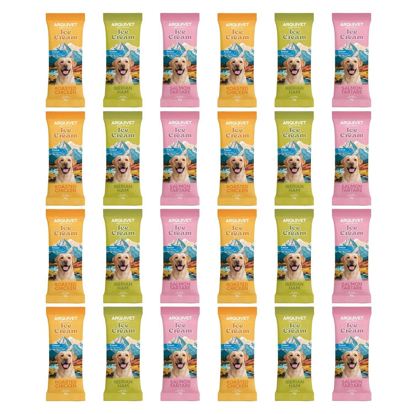 Pack de 24 Helados para perros - multisabor - Arquivet