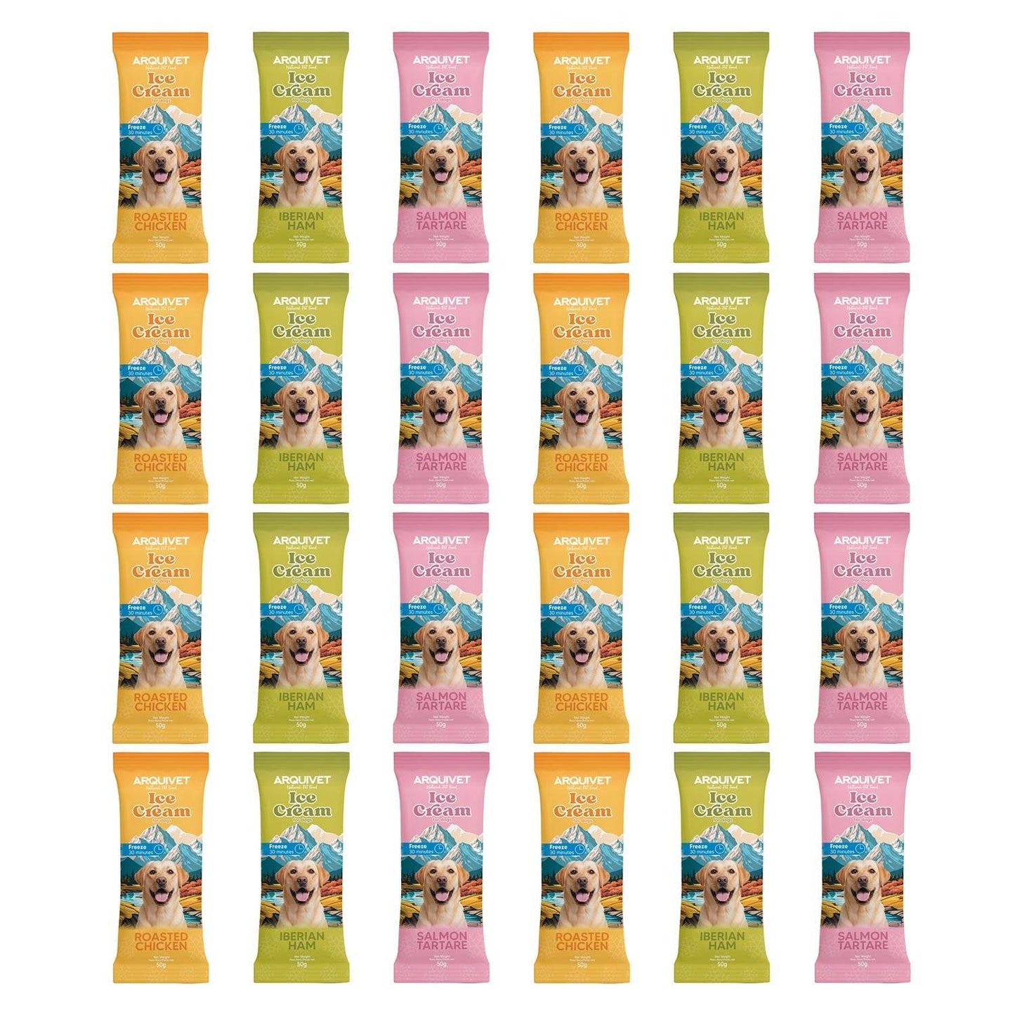 Pack de 24 Helados para perros - multisabor - Arquivet