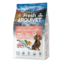 Alimento semihúmedo con Salmón y Pavo fresco para perros de razas MINI - Fresh