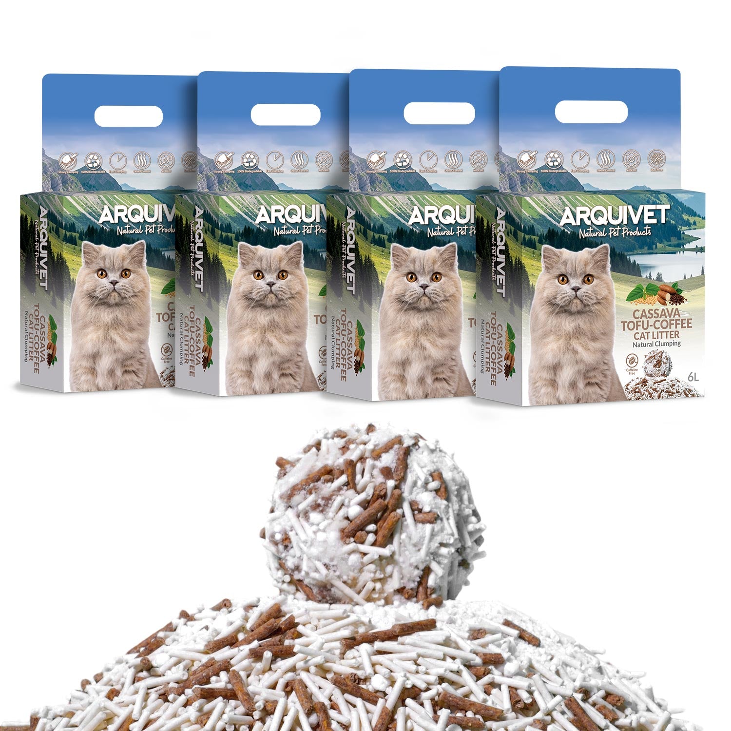 Pack 4 unidades - Cassava - Cat Litter- 6L