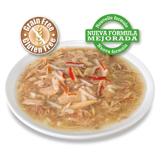 Atún Blanco en salsa con Palito de Cangrejo - Arquivet
