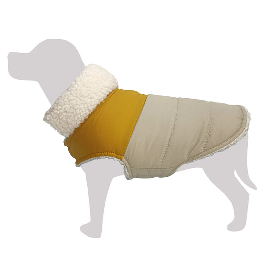 Abrigo con cuello de peluche. "Kenia"
