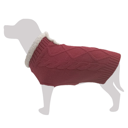 Jersey de punto con cuello de borreguito "Teide"