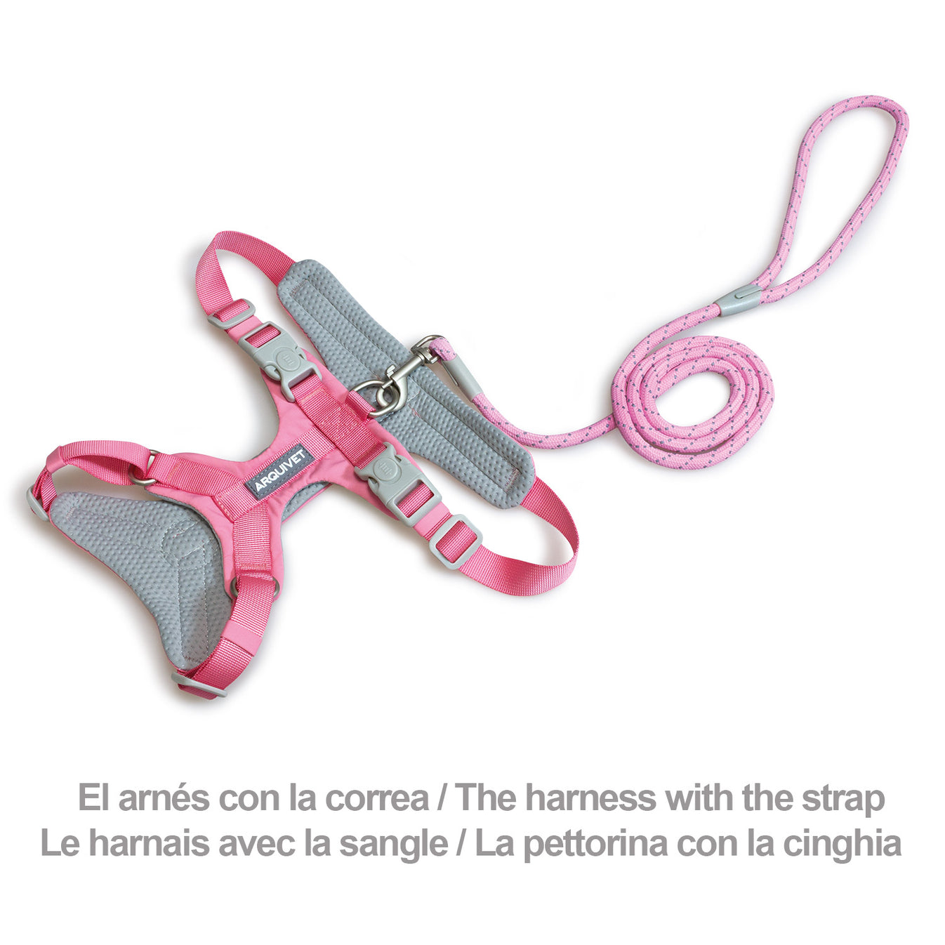 Arnés ligero "Roma" - Rosa