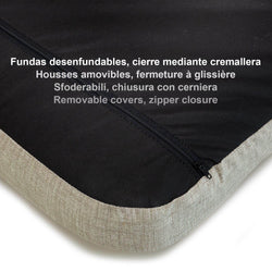 Colchoneta color liso con huella 105 x 70 x 9 cm - Arquivet