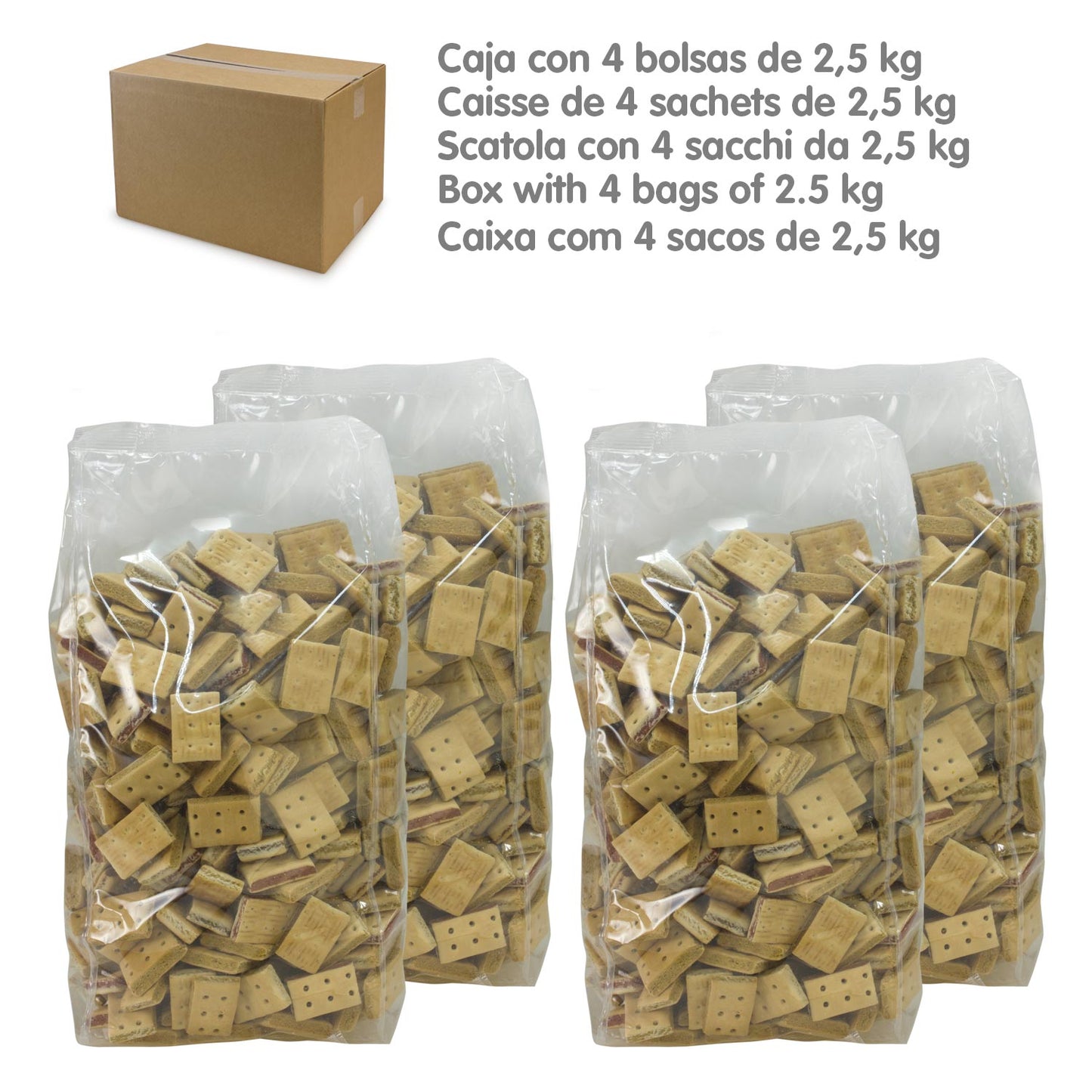 Biscoitos Retangulares Recheados