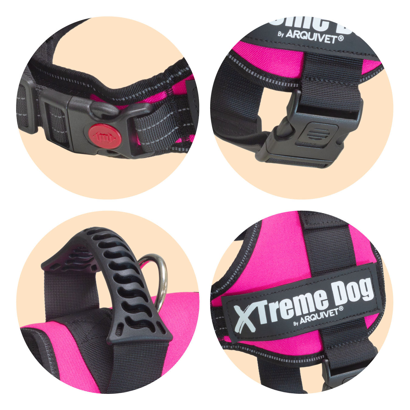 Arnés Xtreme Dog - Rosa