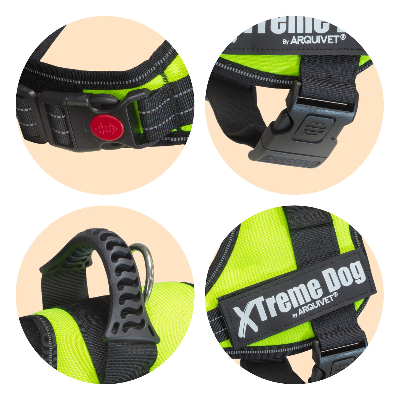 Arnés Xtreme Dog - Verde neón