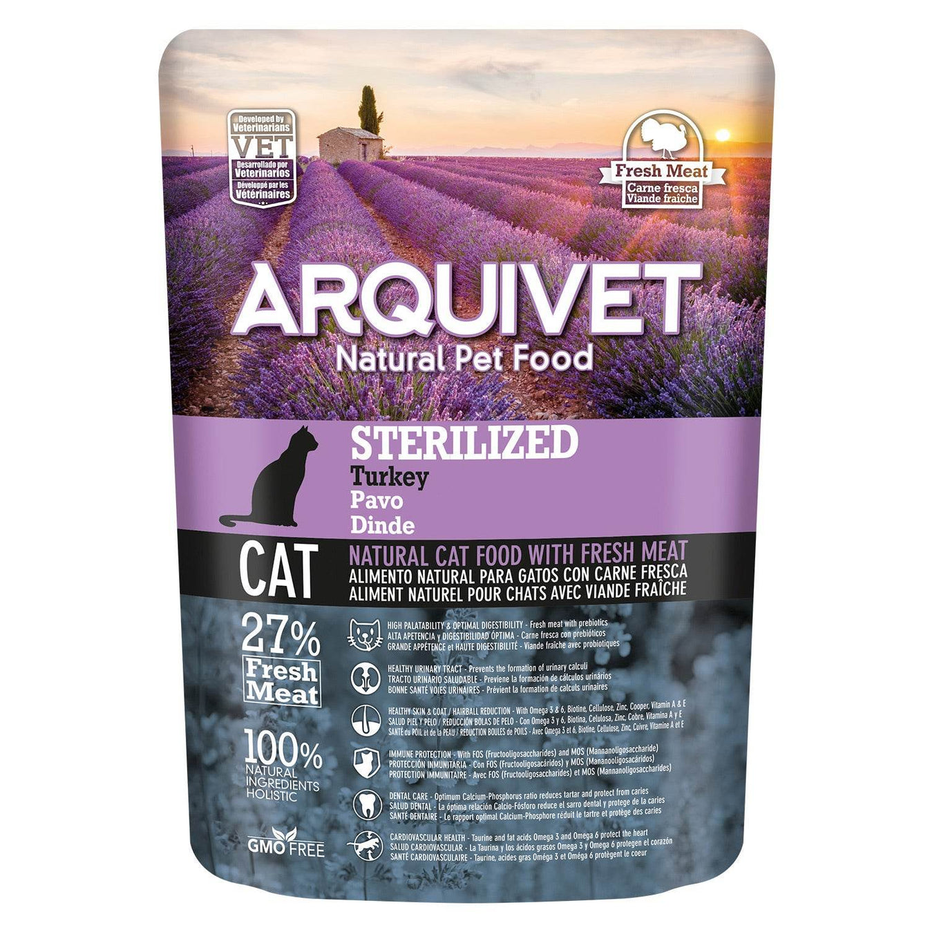 Pienso Super Premium de pavo para gatos esterilizados (Carne fresca) - Arquivet