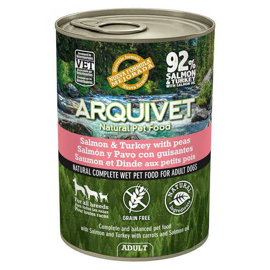 Pâté de saumon et de dinde pour adultes 400 g - Arquivet