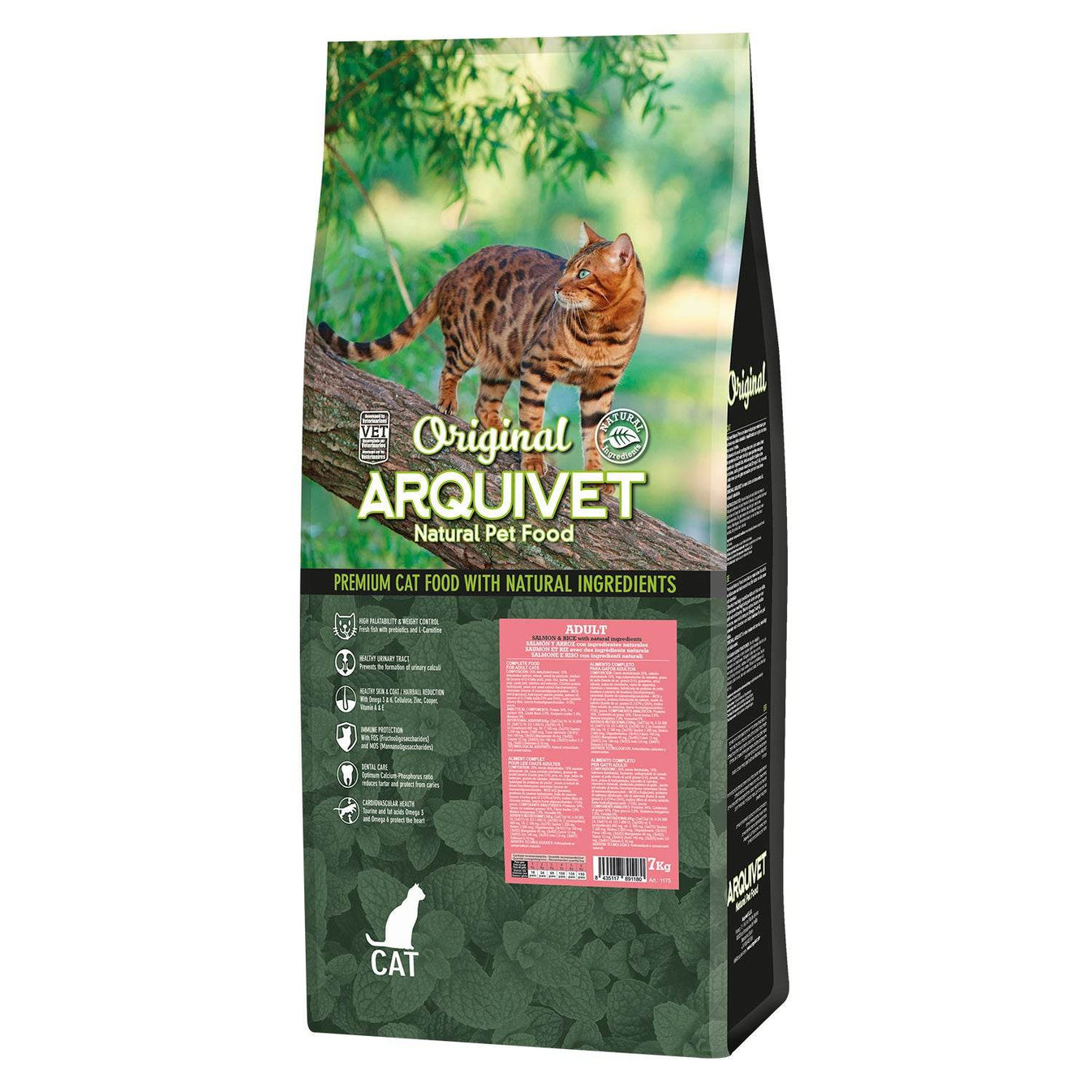 Original - Pienso de salmón y arroz para gatos adultos - Arquivet