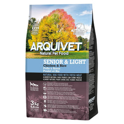 Super Premium Chicken and Rice Food for Senior Dogs (Fresh Meat) - Arquivet