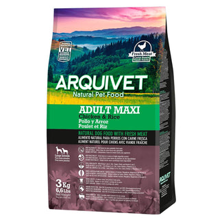 Pienso Super Premium de Pollo y Arroz para perros de razas grandes (carne fresca) - Arquivet