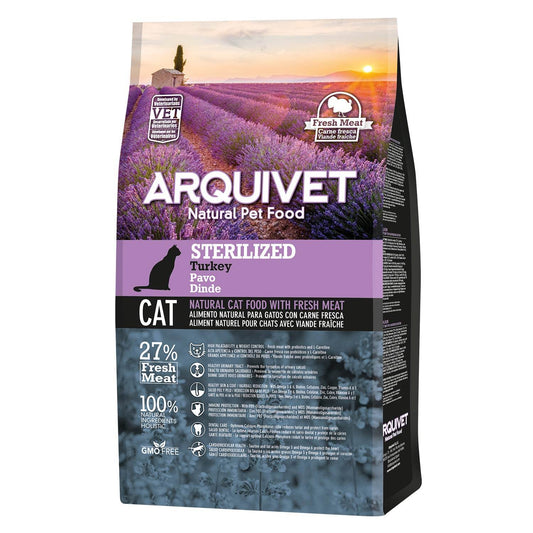 Pienso Super Premium de pavo para gatos esterilizados (Carne fresca) - Arquivet