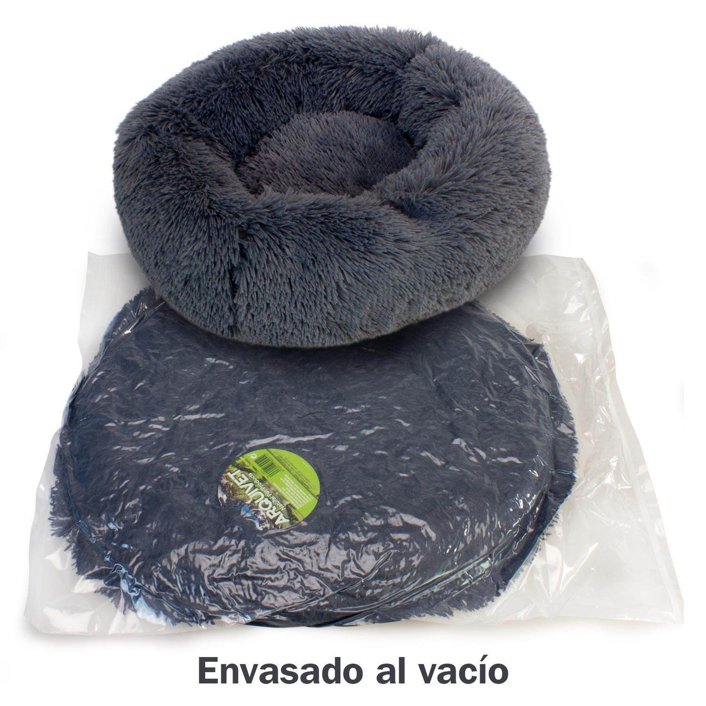 Cama redonda suave gris oscuro - Arquivet