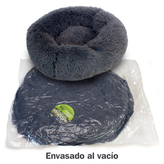 Cama redonda suave gris oscuro - Arquivet