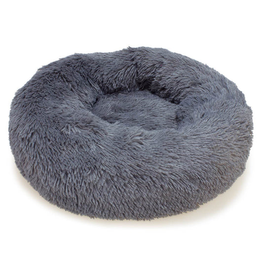 Cama redonda suave gris oscuro - Arquivet