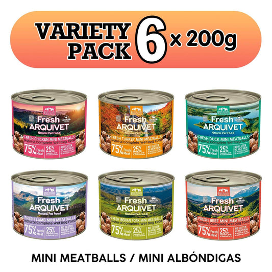 Fresh - VARIETY PACK de MINI albóndigas 6x200gr - Arquivet